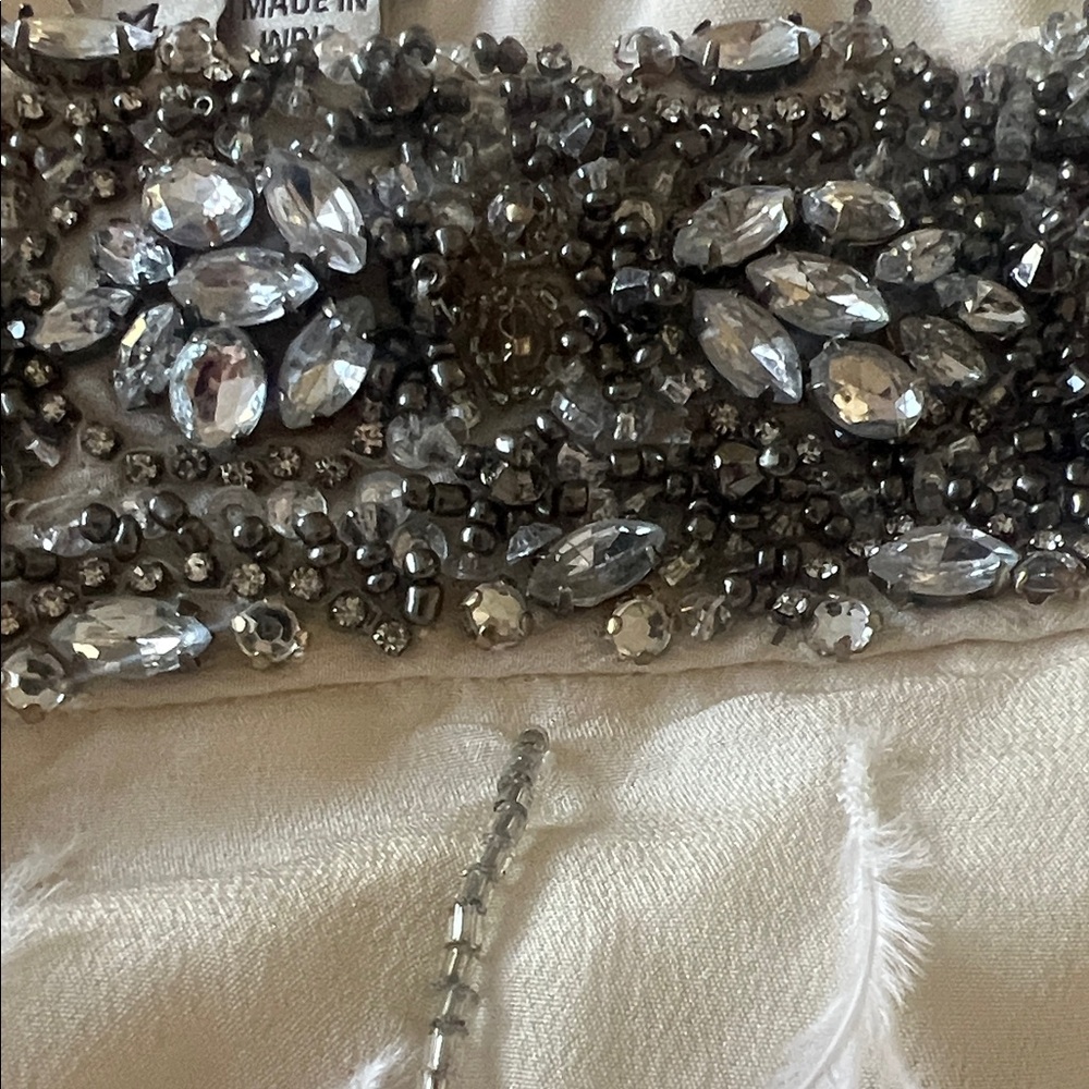 HAUTE HIPPIE FEATHERED SKIRT - Picture 10 of 11